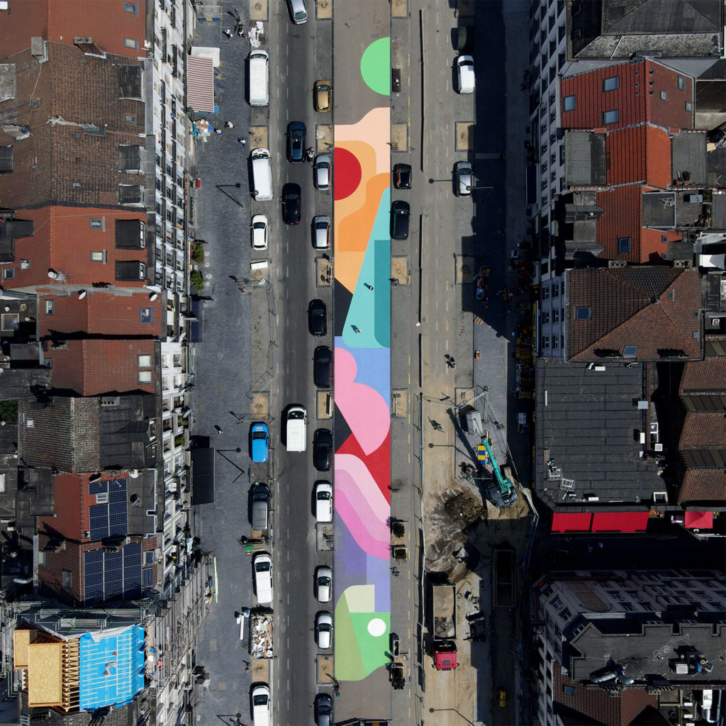 Ground painting in Brussels • OliB