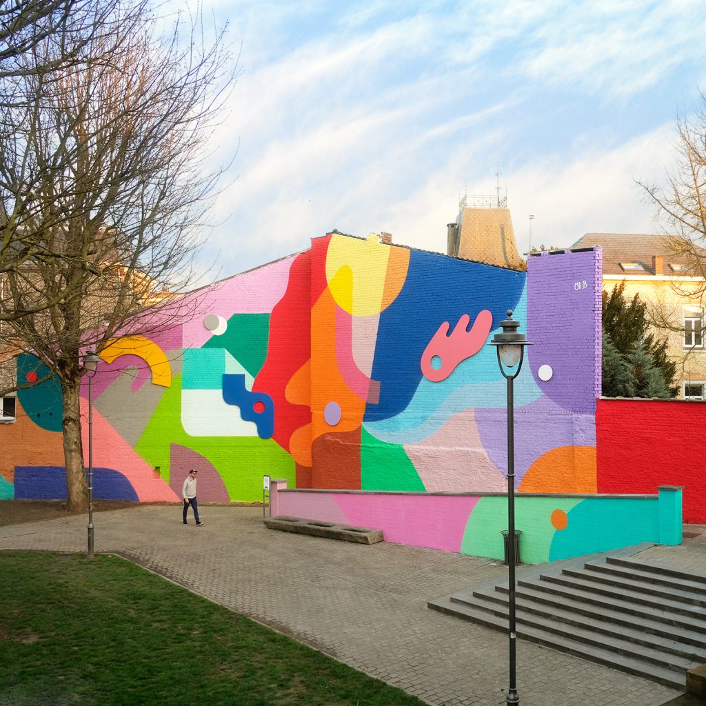 Mural In Hasselt University (BE) • Oli-B